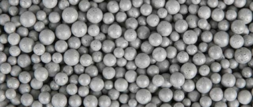 Close-up of grey bead cavity wall insulation